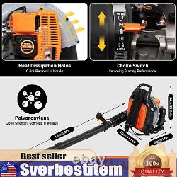 2024 New Upgraded 65CC 2-Stroke 850CFM 4.3HP Commercial Backpack Gas Leaf Blower