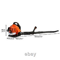 2Stroke 52cc Gas Powered Backpack Orange Leaf Blower Snow Blower For Lawn Garden