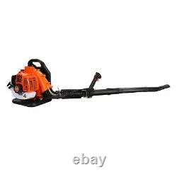 2Stroke 52cc Gas Powered Backpack Orange Leaf Blower Snow Blower For Lawn Garden