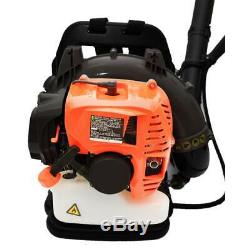 2Stroke Backpack Gas Leaf Blower 52CC 3.2HP Powered Debris withPadded Harness US