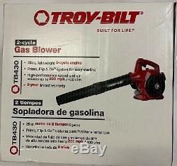 2 Cycle 200 Mph Handheld Troy-Bilt Gas Leaf Blower Easy Pull Start Lightweight