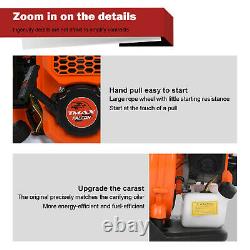 2-Stroke 63cc 2.3Hp High Performance Gas Powered Back Pack Leaf Blower US