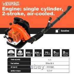 2-Stroke 65CC Leaf Blower 2.3HP High Performance Gas Powered Back Pack US Stock