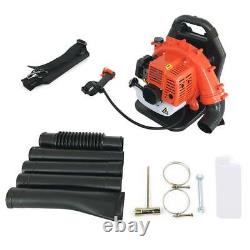 2-Stroke Backpack Gas Leaf Blower 42.7CC Powered Debris withPadded Harness U. S. A