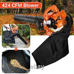 424 CFM 2-in-1 Gas Leaf Blower/Leaf Vacuum/Mulcher, Cordless Blower, Gas Powered