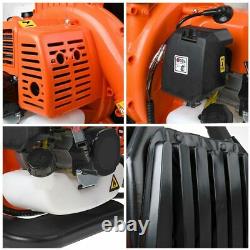 42.7CC 2-Stroke Gas Powered Backpack Leaf Blower Powered Debris Padded Harness