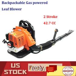 42.7cc 2 Stroke Backpackable Gas Leaf Blower Yard Garden Lawn Cleaning Care Tool