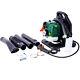 52cc 2-stroke Gas Backpack Leaf Blower With Extension Tube Portable Blower Green