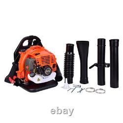 52CC 3.2HP 2Stroke Gas Backpack Powered Leaf Blower Debris withPadded Harness EPA