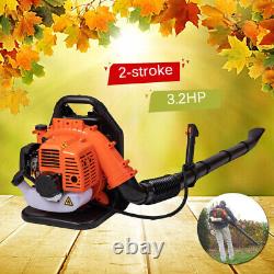 52CC Backpack Leaf Blower Gas Powered Snow Blower 156MPH 2-Stroke Engine 3.2HP