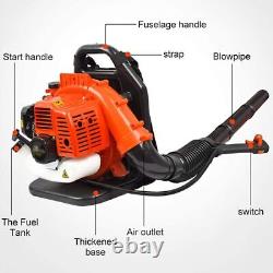 52CC Backpack Leaf Blower Gas Powered Snow Blower 156MPH 2-Stroke Engine 3.2HP