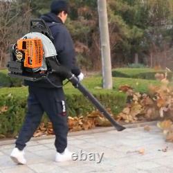 63CC 2-Stroke 3hp High Performance Gas Powered Back Pack Leaf Blower US Stock