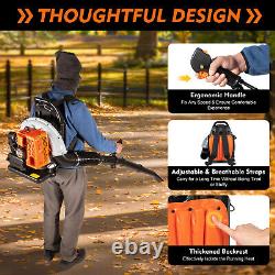 63CC 3.6HP 2 Stroke Backpack Gas Powered Leaf Blower Backpack Grass Blower