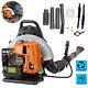 63cc Commercial Backpack Leaf Blower Gas Powered Snow Blower 2-stroke Engine