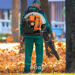 63 CC 2-Stroke Backpack Gas Powered Leaf Blower Commercial Grass Lawn Blower