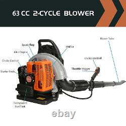 63 CC 2-Stroke Backpack Gas Powered Leaf Blower Commercial Grass Lawn Blower