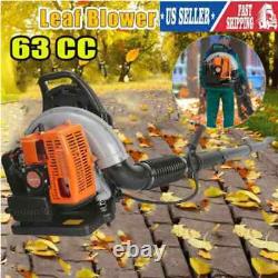 63 CC 2 Stroke Backpack Gas Powered Leaf Blower Commercial Grass Lawn Blower US