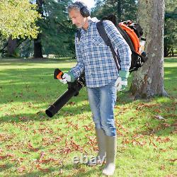 63cc 2-Cycle Backpack Gas Gasoline Leaf Blower Snow Blower 210MPH Orange Garden