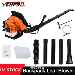 63cc Gas Powered Backpack Leaf Blower 2-Stroke 650CFM Snow Blower -EB808A