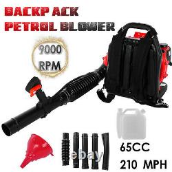 65CC 2-Stroke 2.3Hp Gas Powered Back Pack Leaf Blower 210 Mph High Performance