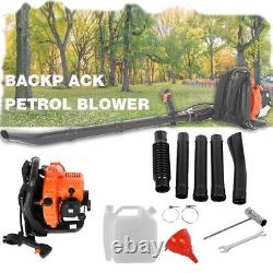65cc 2.3Hp High Performance Gas Powered Back Pack Leaf Blower 2-Stroke