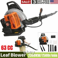 Backpack Blower 63cc Farmers Landowners Contractors Heavy Duty Petrol Blower