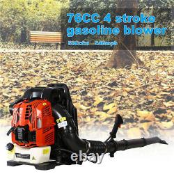 Backpack Gas Leaf Blower Gasoline Snow Blowers 530 CFM 76 CC 4-Stroke Engine