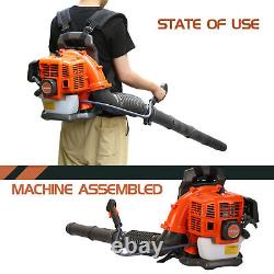 Backpack Leaf Blower Gas Powered Snow Blower 52CC 2-Stroke 550CFM 1.7HP Orange