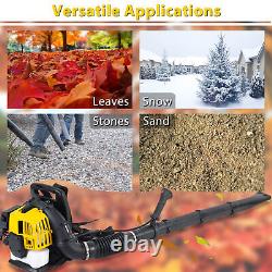 Backpack Leaf Blower Gas Powered Snow Blower 550CFM 139MPH 52CC 2-Stroke 1.45kw