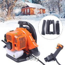 Backpack Leaf Blower Gas Powered Snow Blower 610CFM 42.7CC 2-Stroke 280MPH 3HP