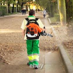 Backpack Leaf Blower Gas Powered Snow Blower 650 CFM 65CC 2-Stroke Engine 3.2HP