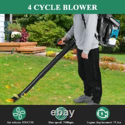Backpack Leaf Blower Gas Powered Snow Blower 700CFM 210MPH 75.6CC 4-Cycle