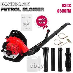 Backpack Leaf Blower High Performance Gas Powered Air Blower 2.3Hp 63CC 2-Stroke