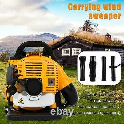 Details about   80CC 2-Stroke Backpack Powerful Blower Leaf Blower Motor Gas 850CFM Yellow NEW 