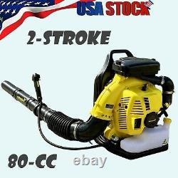 Backpack Powerful Blower Leaf Blower 80CC 2-stroke Motor Gas 850 CFM US Stock