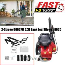 Commercial 80CC 2-Stroke Gas Powered Leaf Blower Grass Blower-Gasoline Backpack