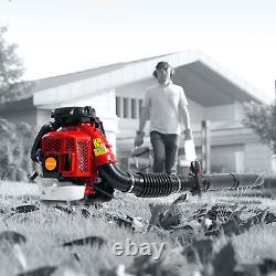 Commercial 80CC 2-Stroke Gas Powered Leaf Blower Grass Blower-Gasoline Backpack