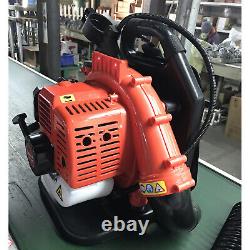 Commercial Backpack Gas Leaf Blower Machine EB808 42.7CC 2-Stroke 720m3/h Orange