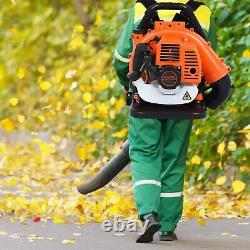 Commercial Gas Backpack Leaf Blower 2 Stroke 65cc Debris with Padded Harness