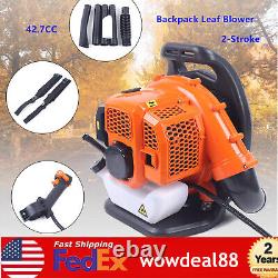 Commercial Gas Leaf Blower Backpack 2 Strokes 42.7CC Grass Lawn Blower 6800r/min