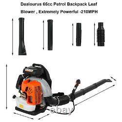 Commercial Gas Powered Grass Lawn Blower Backpack Leaf Blower 65CC 2 Stroke XMAS