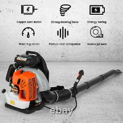 Commercial Gas Powered Grass Lawn Blower Backpack Leaf Blower 65CC 2 Stroke XMAS