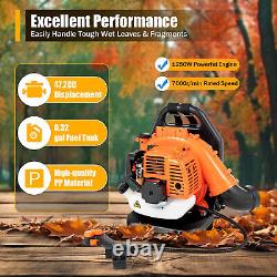 Commercial Leaf Blower Snow Blower Backpack 42.7CC 2-Stroke Gas Powered Engine
