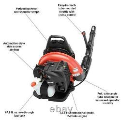 Gas 2-Stroke Cycle Backpack Leaf Blower with Tube Throttle ECHO PB-755ST Black