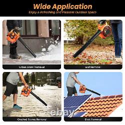 Hand Held Leaf Blower Handheld Gas Powered Cleaning 25.4CC Leaf Sweeper 2 Stroke