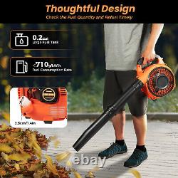 Hand Held Leaf Blower Handheld Gas Powered Cleaning 25.4CC Leaf Sweeper 2 Stroke