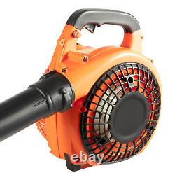 Hand Held Leaf Blower Handheld Gas Powered Cleaning 25.4CC Leaf Sweeper 2 Stroke