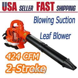 Handheld Leaf Blower 424Cfm 26cc Gas Powered Leaf Blower Dual-Purpose(Orange)