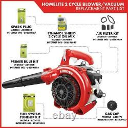 Homelite Handheld Leaf Blower Mulcher Vacuum Gas 26cc 150 MPH 2 Cycle (3-in-1)