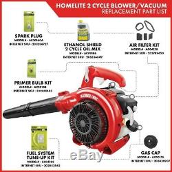 Homelite Handheld Leaf Blower Mulcher Vacuum Gas 26cc 150 MPH (3-in-1) PLUS BAG